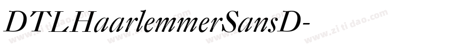 DTLHaarlemmerSansD字体转换