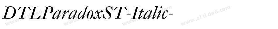 DTLParadoxST-Italic字体转换