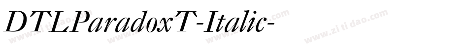 DTLParadoxT-Italic字体转换