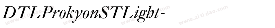DTLProkyonSTLight字体转换