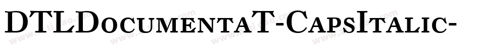 DTLDocumentaT-CapsItalic字体转换