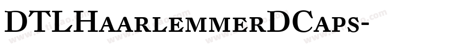 DTLHaarlemmerDCaps字体转换