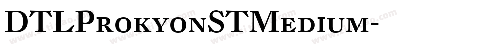 DTLProkyonSTMedium字体转换