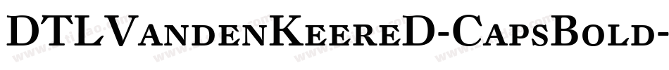 DTLVandenKeereD-CapsBold字体转换