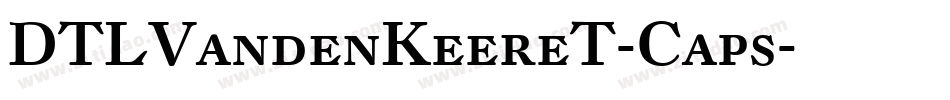 DTLVandenKeereT-Caps字体转换