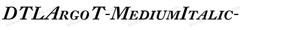 DTLArgoT-MediumItalic字体转换