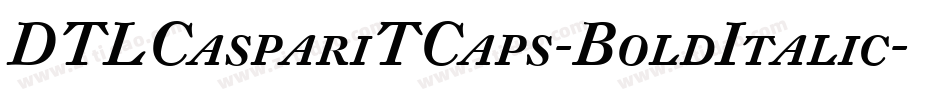 DTLCaspariTCaps-BoldItalic字体转换
