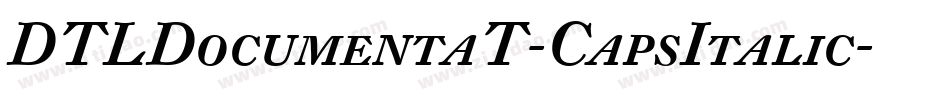 DTLDocumentaT-CapsItalic字体转换