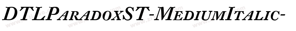DTLParadoxST-MediumItalic字体转换