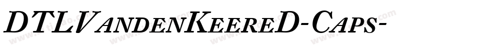 DTLVandenKeereD-Caps字体转换