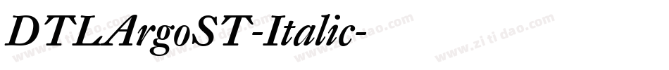 DTLArgoST-Italic字体转换