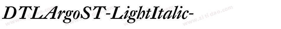 DTLArgoST-LightItalic字体转换