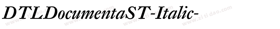 DTLDocumentaST-Italic字体转换