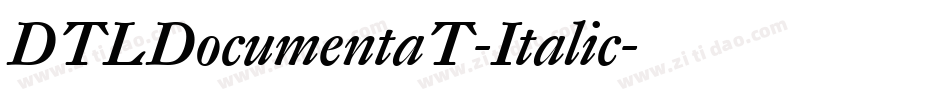 DTLDocumentaT-Italic字体转换