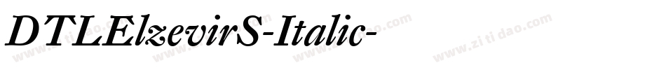 DTLElzevirS-Italic字体转换