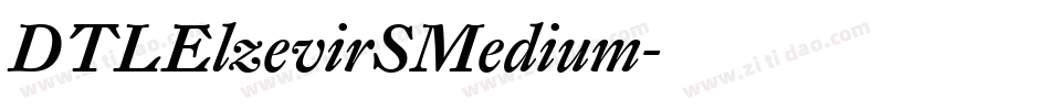 DTLElzevirSMedium字体转换