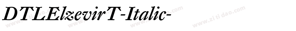 DTLElzevirT-Italic字体转换