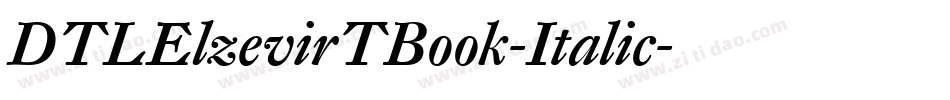 DTLElzevirTBook-Italic字体转换