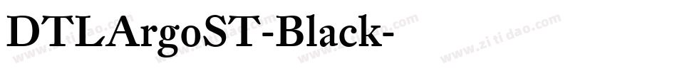 DTLArgoST-Black字体转换