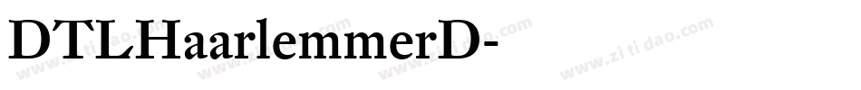 DTLHaarlemmerD字体转换