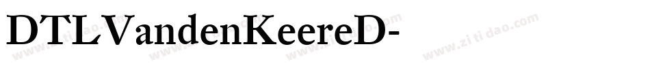 DTLVandenKeereD字体转换