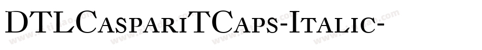 DTLCaspariTCaps-Italic字体转换