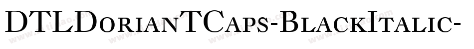DTLDorianTCaps-BlackItalic字体转换