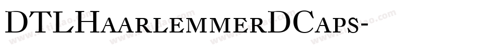 DTLHaarlemmerDCaps字体转换