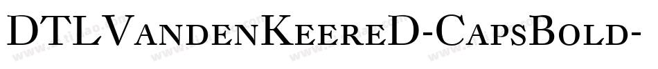 DTLVandenKeereD-CapsBold字体转换