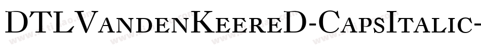 DTLVandenKeereD-CapsItalic字体转换