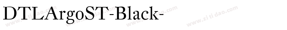 DTLArgoST-Black字体转换