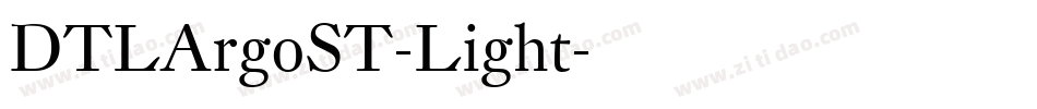 DTLArgoST-Light字体转换