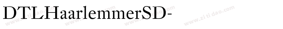 DTLHaarlemmerSD字体转换