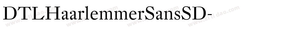 DTLHaarlemmerSansSD字体转换