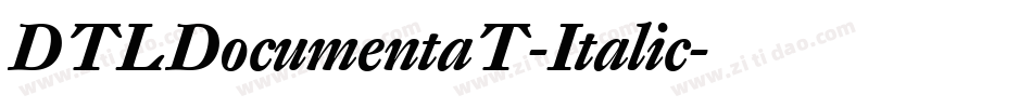 DTLDocumentaT-Italic字体转换