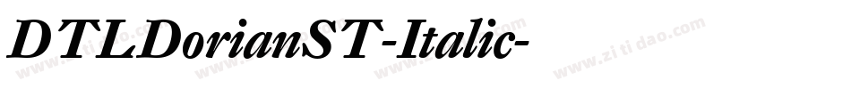DTLDorianST-Italic字体转换