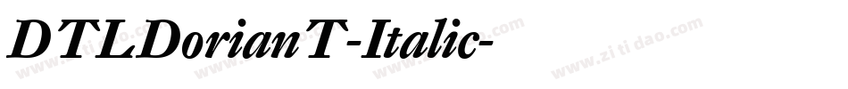 DTLDorianT-Italic字体转换