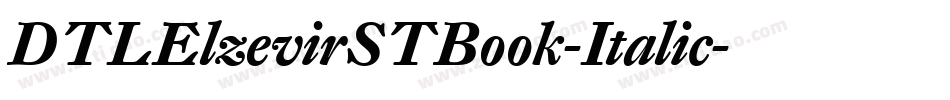 DTLElzevirSTBook-Italic字体转换