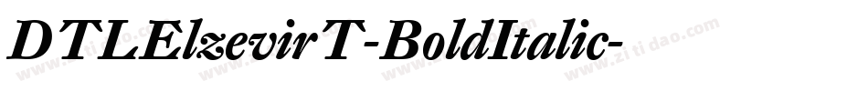 DTLElzevirT-BoldItalic字体转换