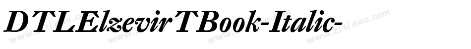 DTLElzevirTBook-Italic字体转换