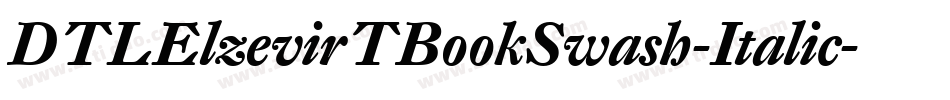 DTLElzevirTBookSwash-Italic字体转换