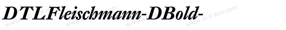 DTLFleischmann-DBold字体转换