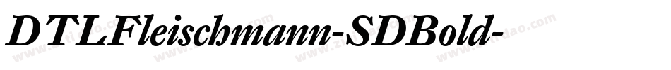 DTLFleischmann-SDBold字体转换