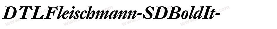 DTLFleischmann-SDBoldIt字体转换