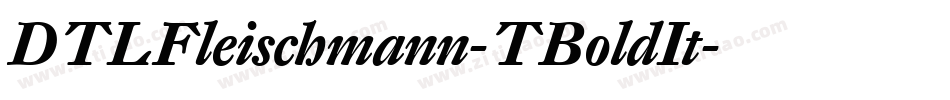 DTLFleischmann-TBoldIt字体转换