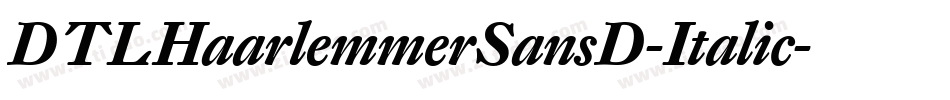 DTLHaarlemmerSansD-Italic字体转换