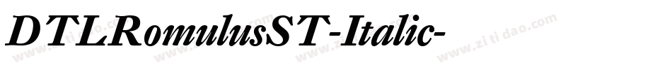 DTLRomulusST-Italic字体转换