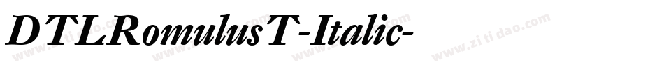 DTLRomulusT-Italic字体转换