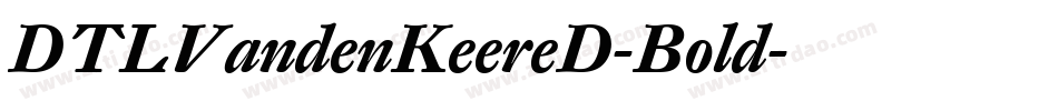 DTLVandenKeereD-Bold字体转换