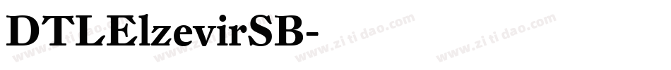 DTLElzevirSB字体转换